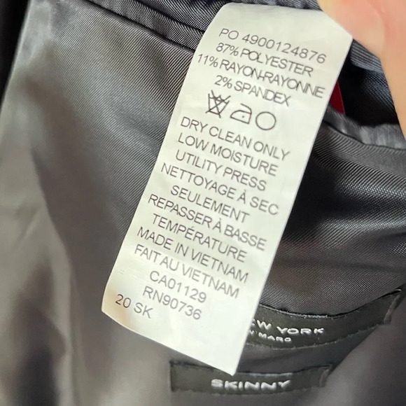 Marc New York Andrew Marc mens blazer NEW size 20 skinny black blue - Picture 6 of 8